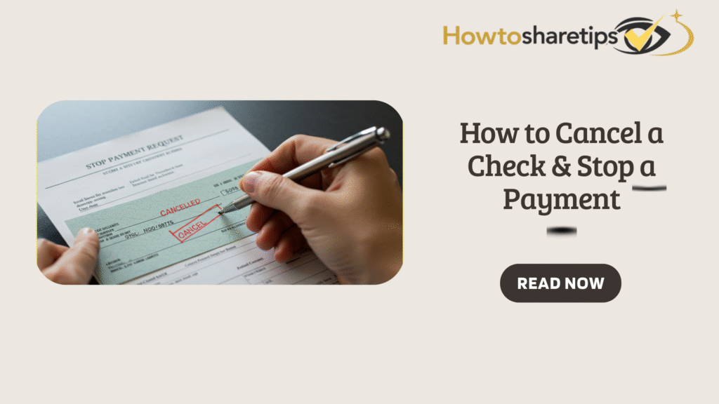 How to Cancel a Check & Stop a Payment