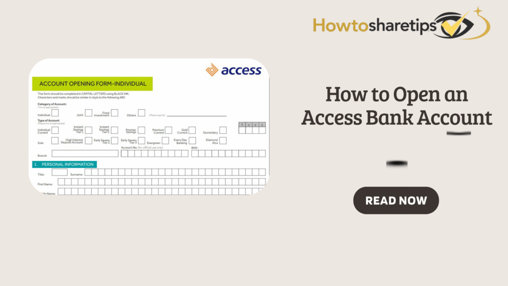 How to Open an Access Bank Account