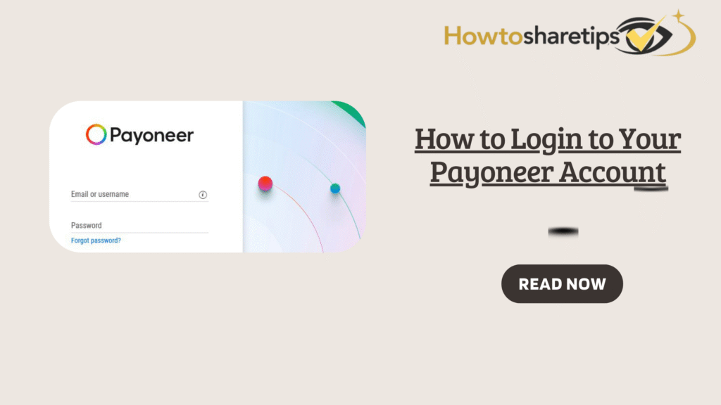 How to Login to Your Payoneer Account