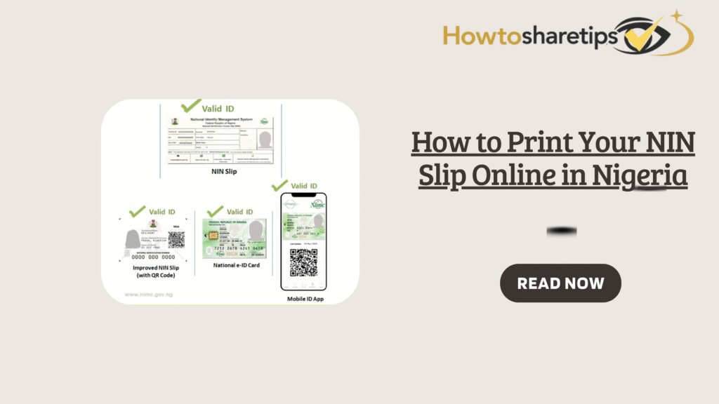 How to Print Your NIN Slip Online in Nigeria