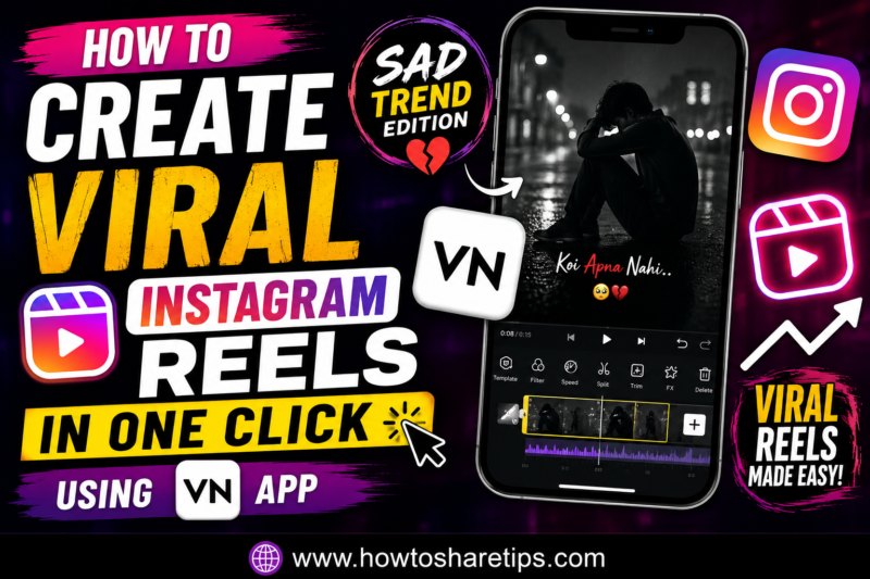 How to Create Viral Instagram Reels in One Click Using VN App