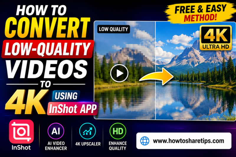 How to Convert Low-Quality Videos to 4K Using InShot App (Free & Easy Method) | 4K Video Upscaler & AI Video Enhancer