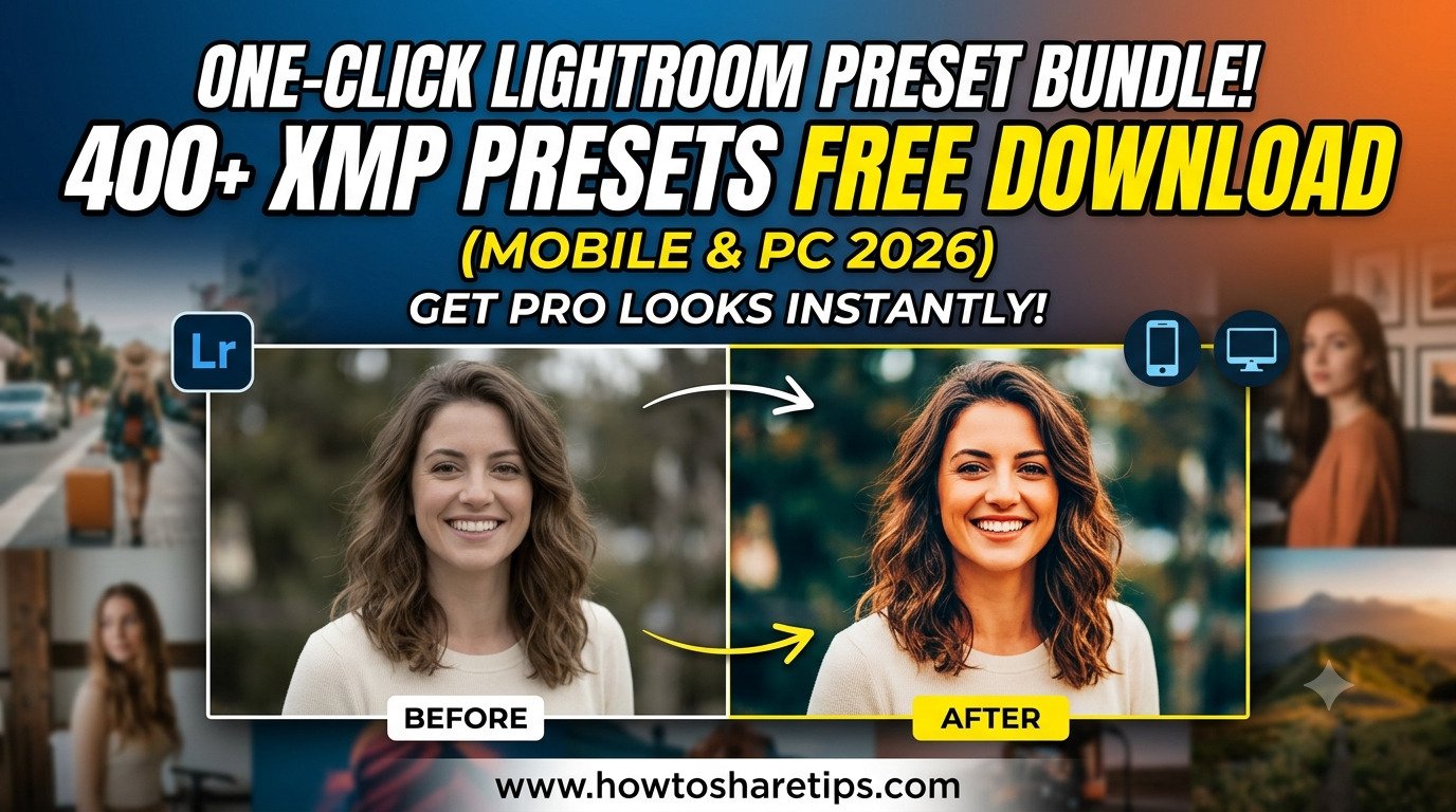 One-Click Lightroom Preset Bundle: 400+ XMP Presets Free Download for Mobile & PC (2026)