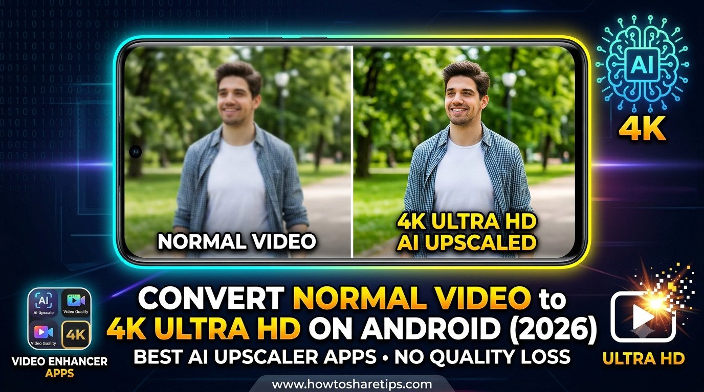 How to Convert Normal Video to 4K Ultra HD on Android (2026): Best AI Video Upscaler Apps Without Losing Quality