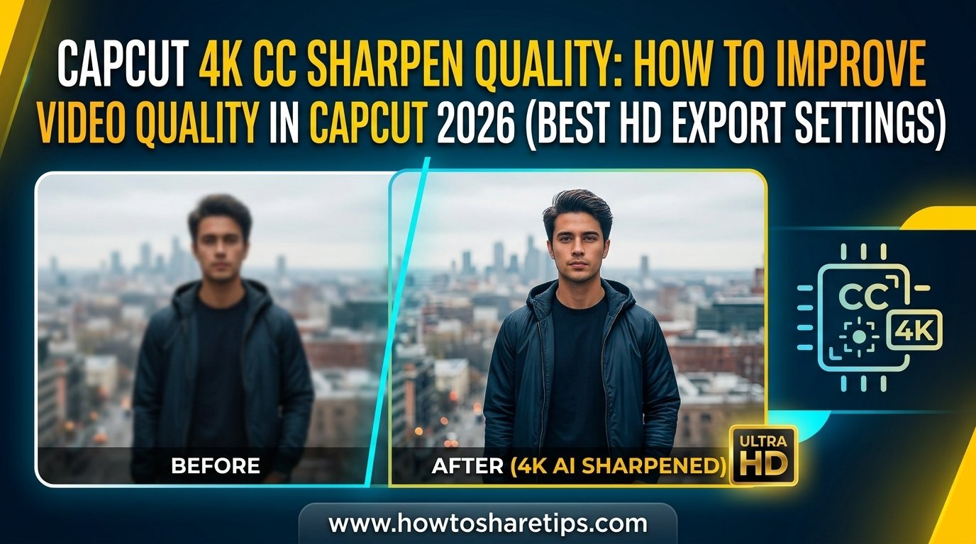 CapCut 4K CC Sharpen Quality: How to Improve Video Quality in CapCut 2026 (Best HD Export Settings)