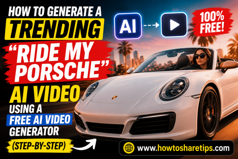 How to Generate a Trending "Ride My Porsche" AI Video Using a Free AI Video Generator