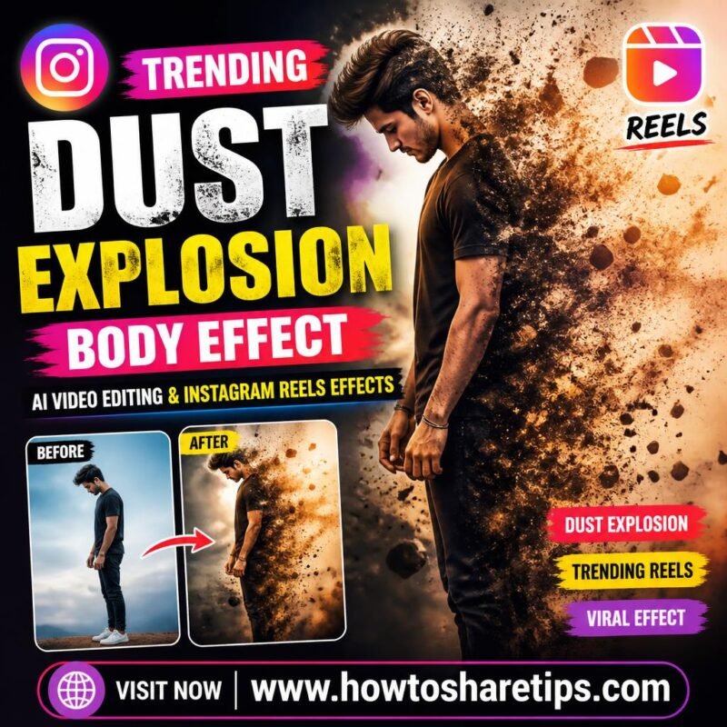 Instagram Trending Dust Explosion Body Effect Reels Editing | AI Video Editing & Instagram Reels Effects