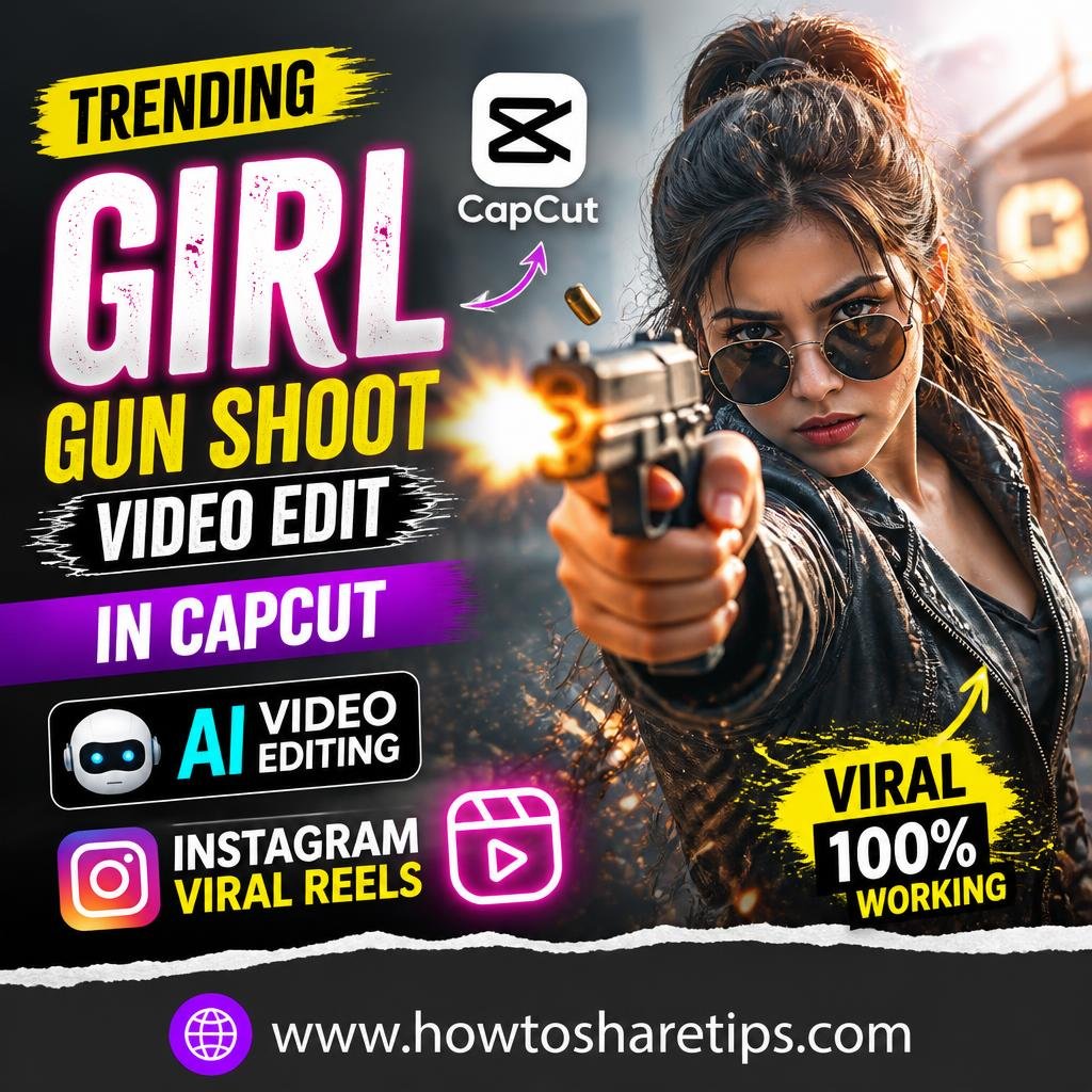 Trending Girl Gun Shoot Video Edit in CapCut | AI Video Editing & Instagram Viral Reels